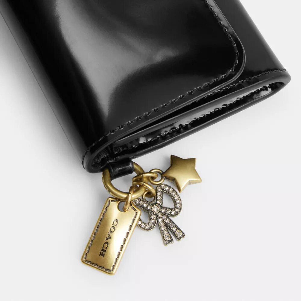 Essential Flap Card Case with Charms